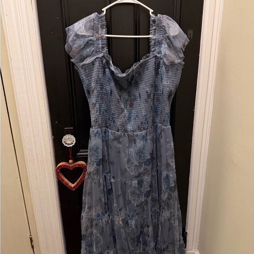 Baltic Born Blue Floral Midi Dress
